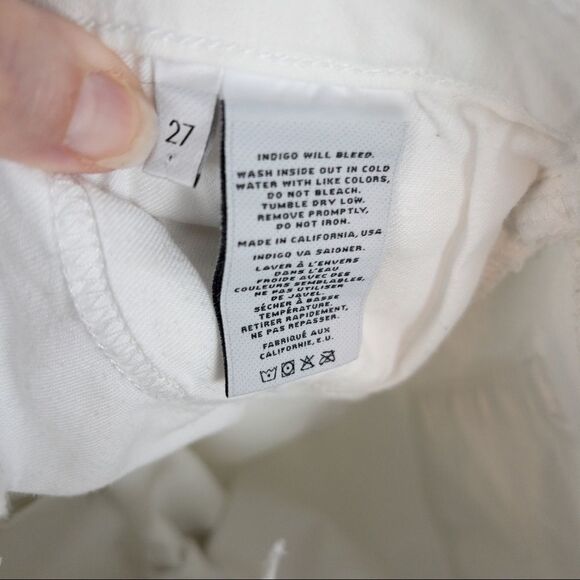𝅺J Brand Womens Skinny Leg Jean Blanc White Size 27 Midrise Stretch Coastal - Picture 8 of 9